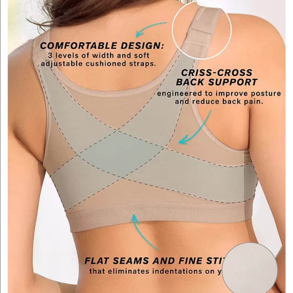 Leonisa Front Closure, Back Support Posture Bra